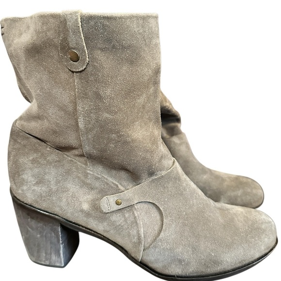 Anthropologie Coclico Riveted Suede Pull On Ankle Boots EU 40 - Picture 3 of 9